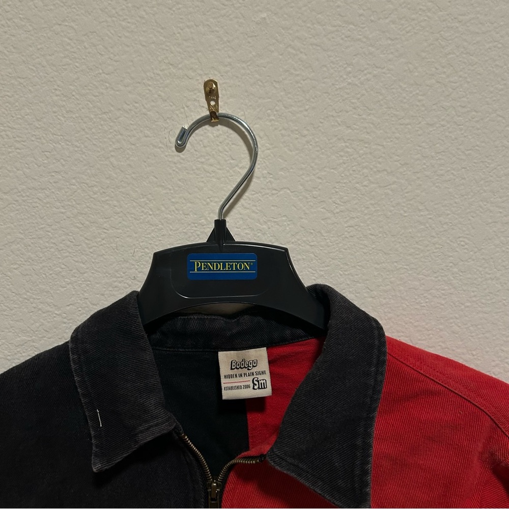 Bodega Gradient Patchwork Denim Work / Trucker Zi… - image 4